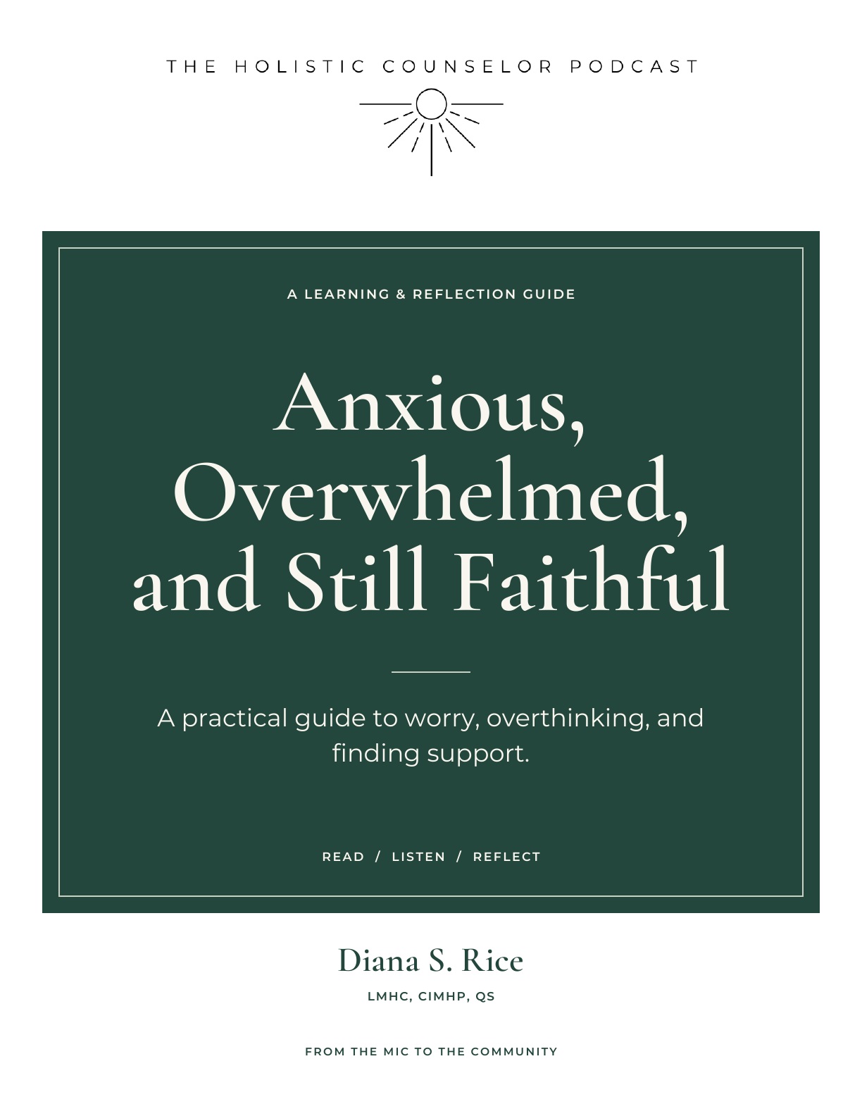 Booklet cover: Anxious, Overwhelmed, and Still Faithful