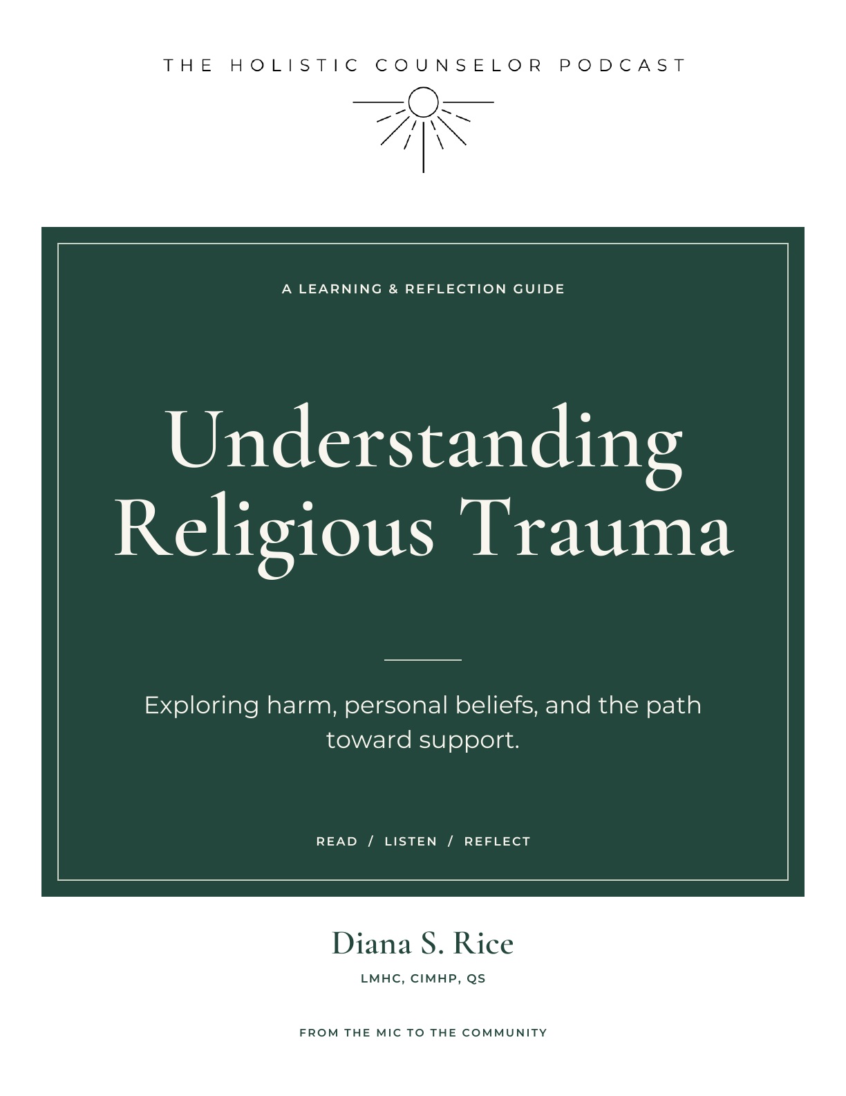 Booklet cover: Understanding Religious Trauma