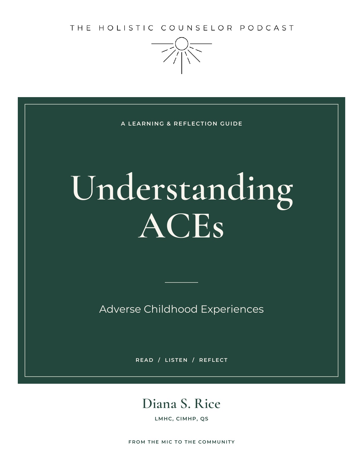 Booklet cover: Understanding ACEs