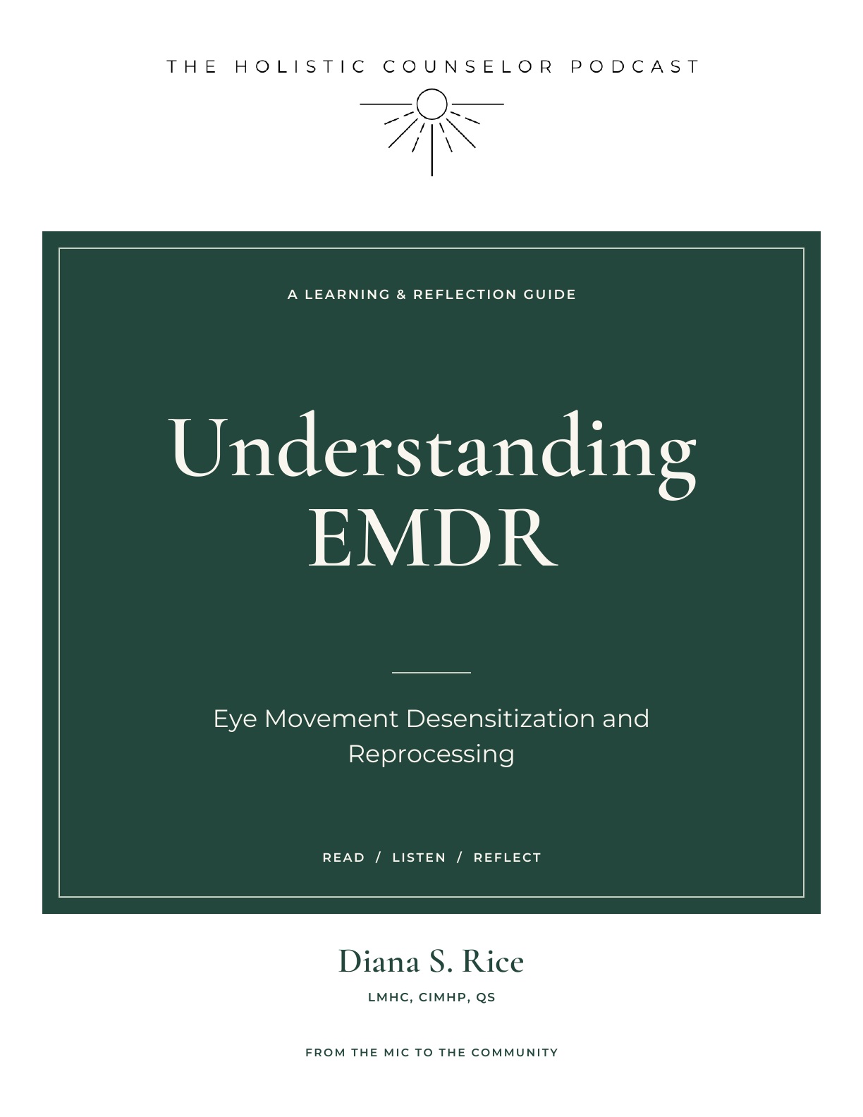 Booklet cover: Understanding EMDR