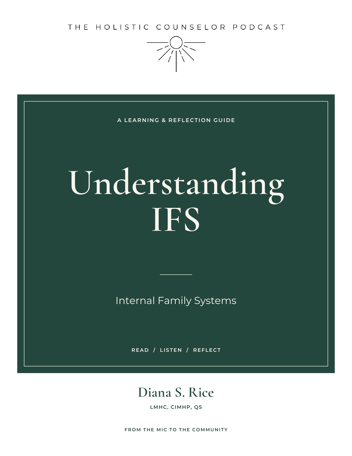 Booklet cover: Understanding IFS